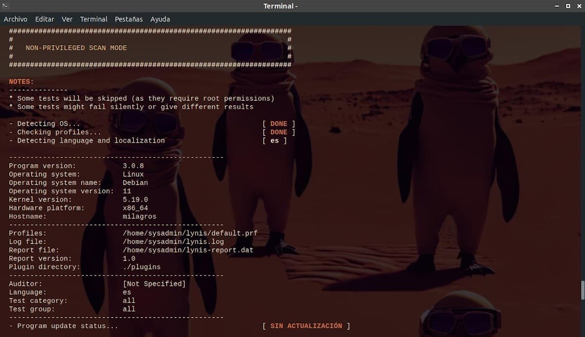 Lynis - Информация о загрузке - Скриншот 2