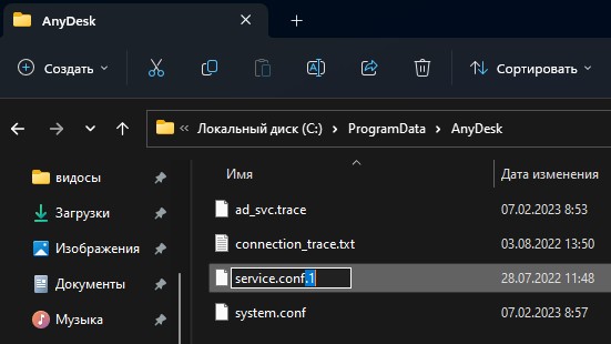 service.conf переименовать