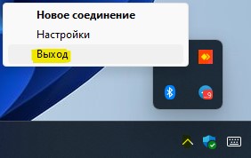 выход из программы AnyDesk