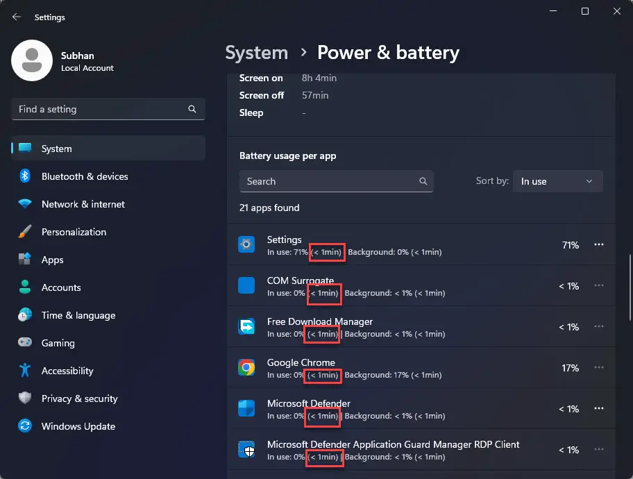 Проверьте время экрана, потраченное на каждое приложение