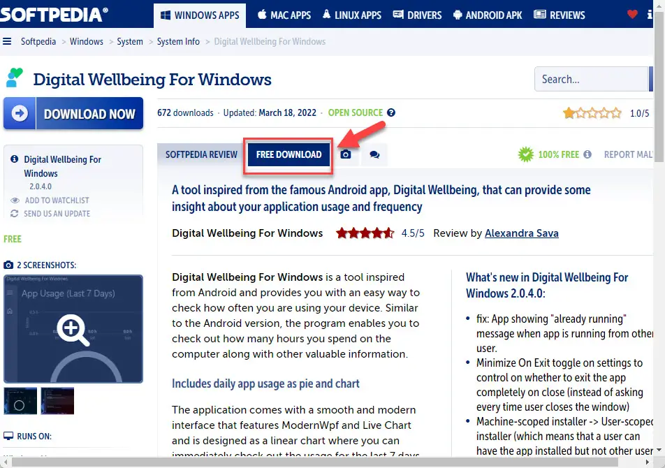 Скачать цифровое благополучие для Windows