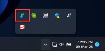 Откройте цифровое благополучие из системного трея