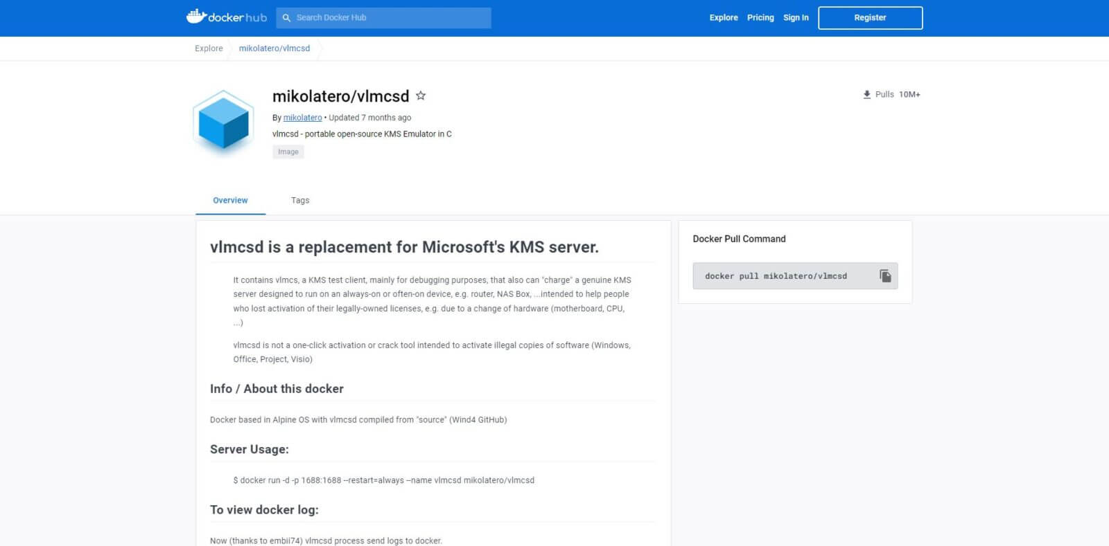 Установка KMS сервера в Docker: активация Windows и Office