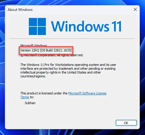 KB5025305 успешно установлен