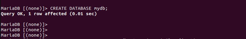 CREATE DATABASE mysql