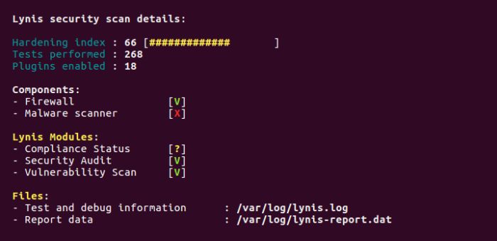 linux sec lynis