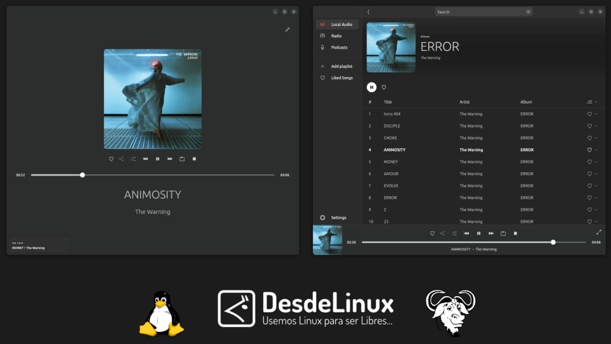 MusicPod: плеер, созданный на Flutter для Ubuntu