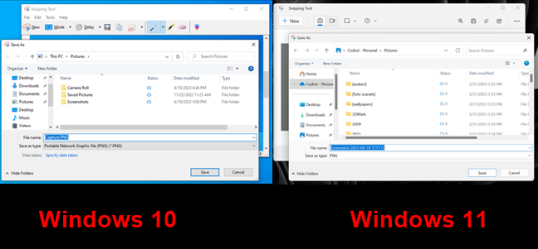 Выберите место для сохранения скриншотов с помощью Snipping Tool