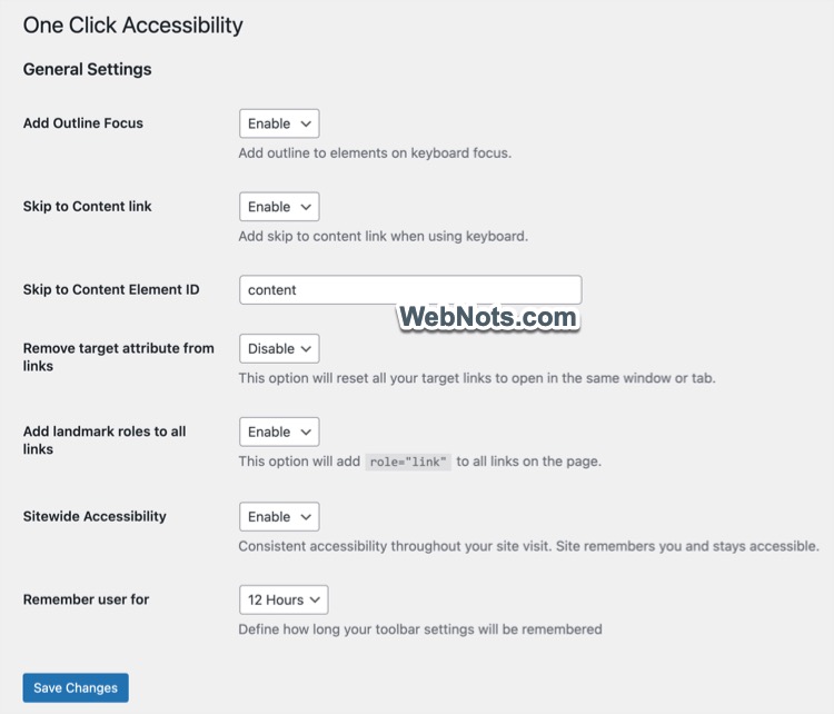 Настройки специальных возможностей