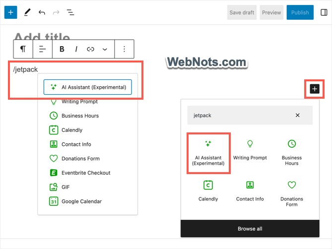 Добавить блок ИИ-помощника