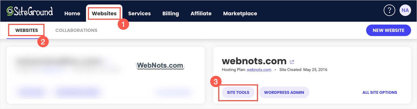Перейти в раздел «Инструменты сайта»