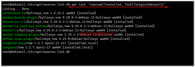 Список пакетов в Debian из неофициальных репозиториев
