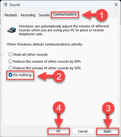 Отключить автоматическую регулировку уровня громкости в Windows