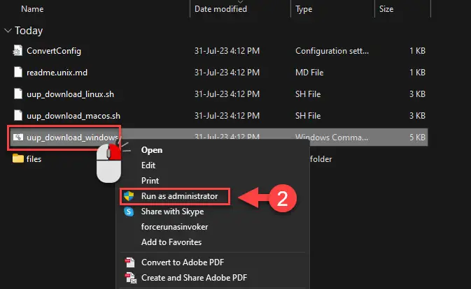Запустить пакетный файл от имени администратора