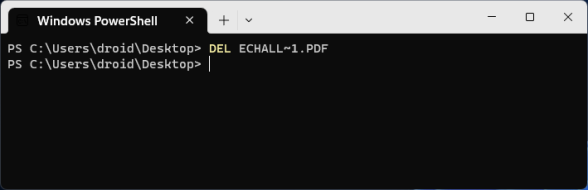 удалить файл с длинным именем с помощью Windows PowerShell