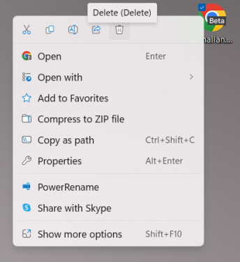 удалить pdf с рабочего стола windows 11