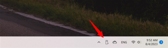 Нажмите «Безопасное извлечение оборудования и извлечение носителя».