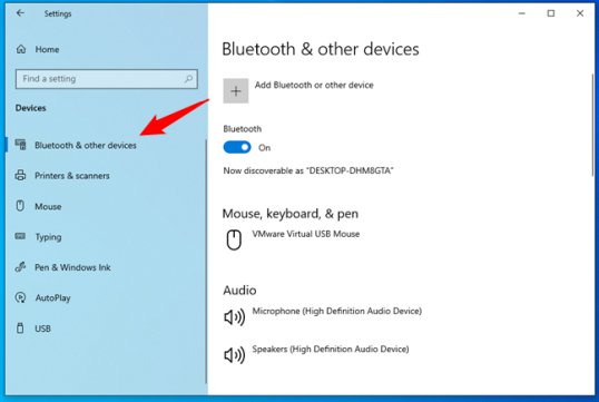Перейти к Bluetooth и другим устройствам