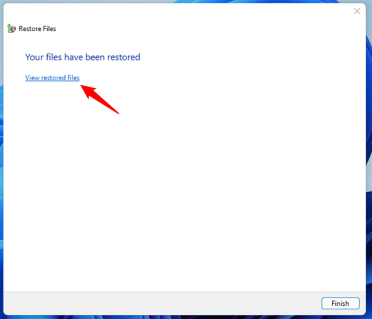 Просмотр восстановленных файлов