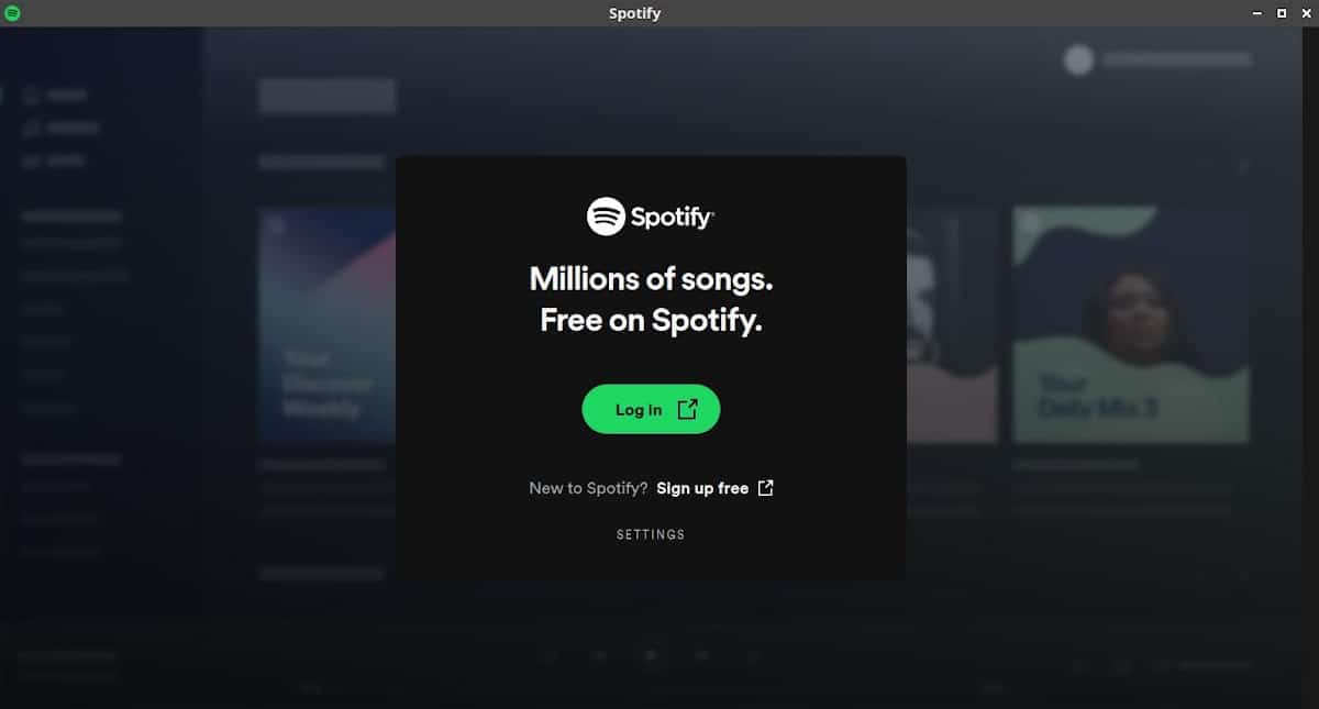 Spotify в Linux — скриншот 2