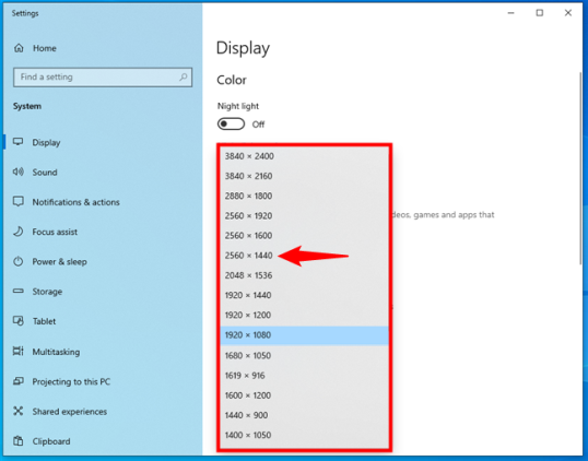 Как установить разрешение экрана в Windows 10