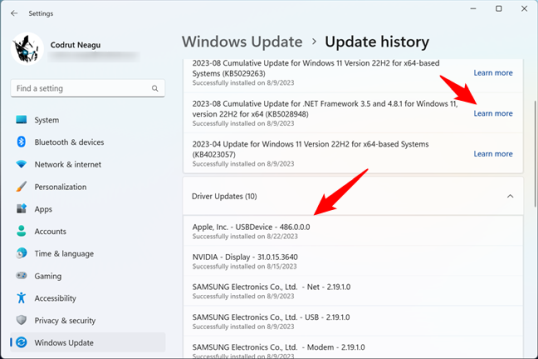 Некоторые обновления не имеют подробных описаний
