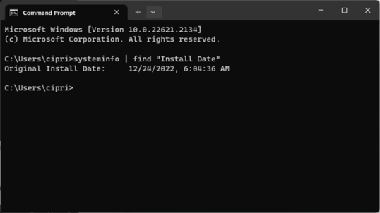 Как проверить исходную дату установки