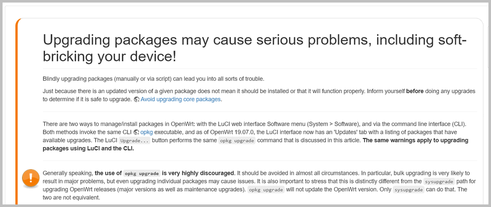 Маршрутизатор Beeline SmartBox TURBO+ и прошивка OpenWrt. Никогда не используйте команду OPKG UPGRADE.
