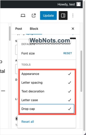 Проверьте все параметры типографики