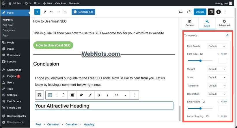 Варианты типографики спектров