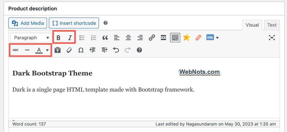 Параметры оформления классического редактора TinyMCE