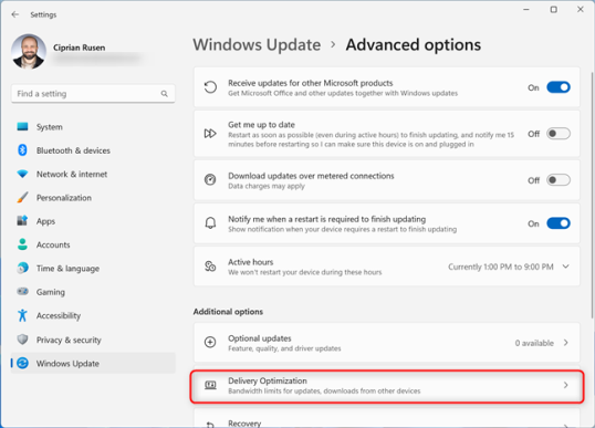 Нажмите или коснитесь «Оптимизация доставки».
