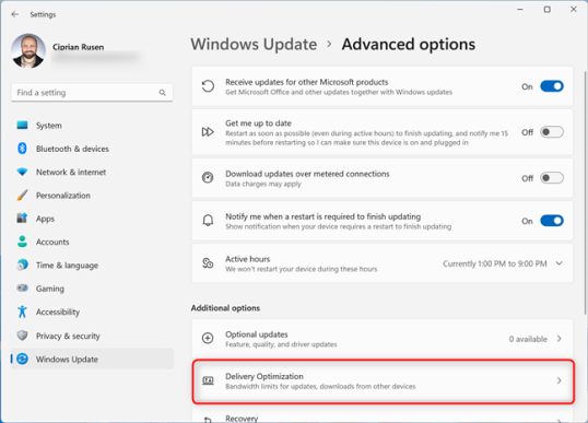 Нажмите или коснитесь «Оптимизация доставки».