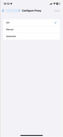 Параметры настройки прокси-сервера на iPhone