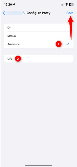 Автоматические настройки прокси на iPhone
