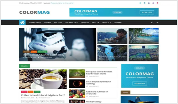 Тема журнала ColorMag