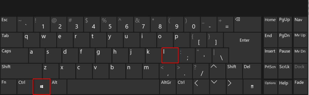Компьютерная клавиатура с красным квадратом. Описание создается автоматически.