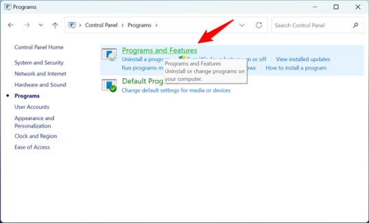 Зайдите в Программы и компоненты.