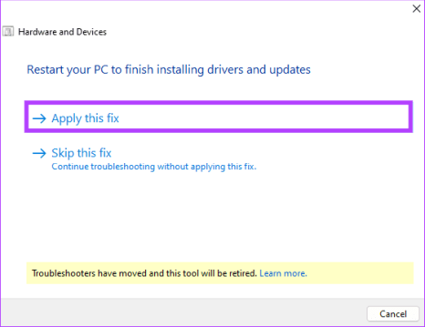 Применить аппаратное исправление