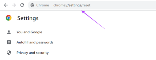 Страница сброса Chrome 1