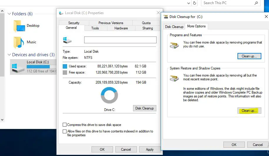 Чистое восстановление системы и теневые копии
