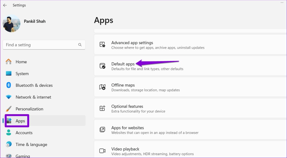Приложения по умолчанию в Windows 11
