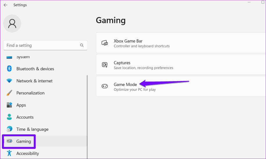 Игровой режим в Windows