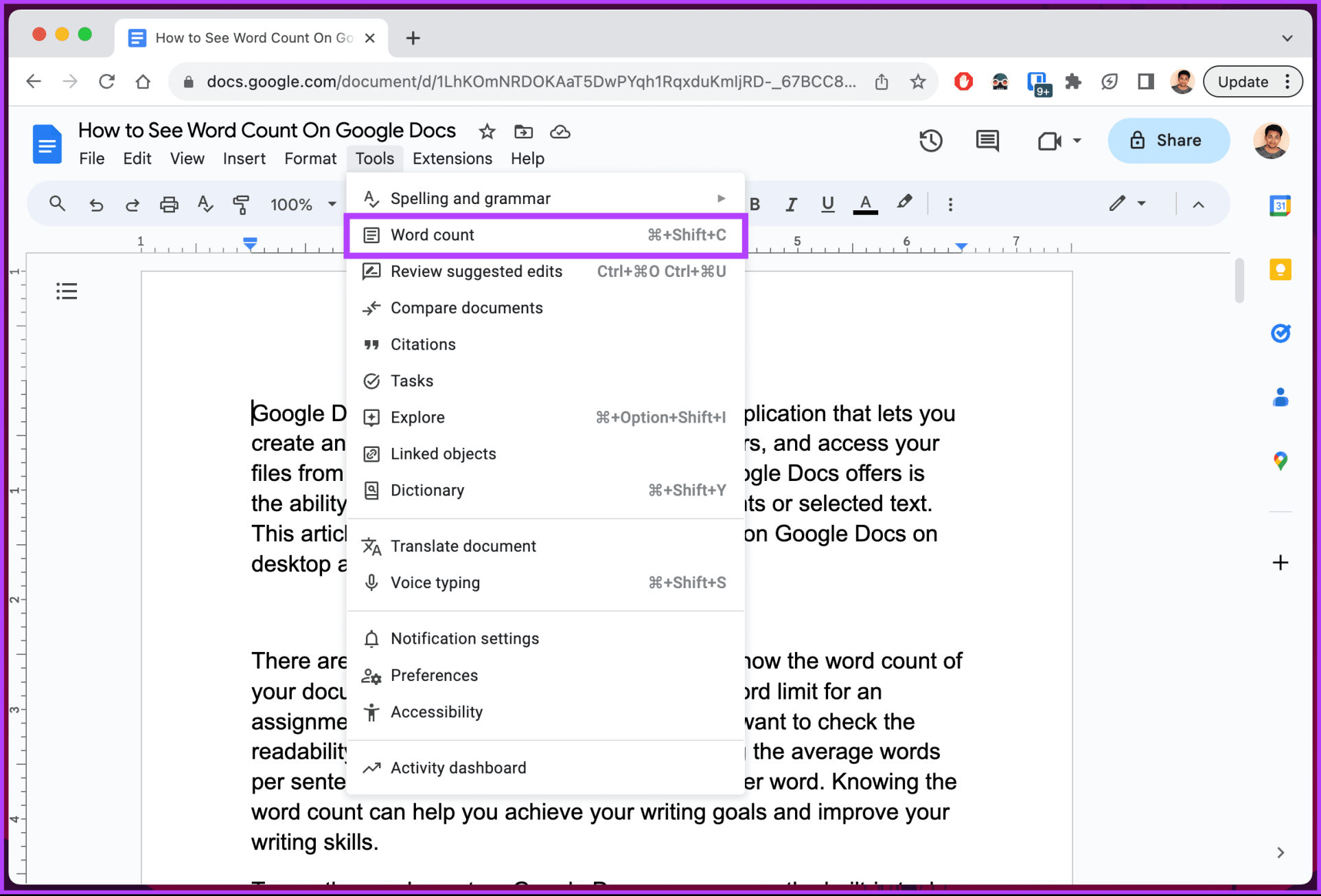 выберите количество слов
