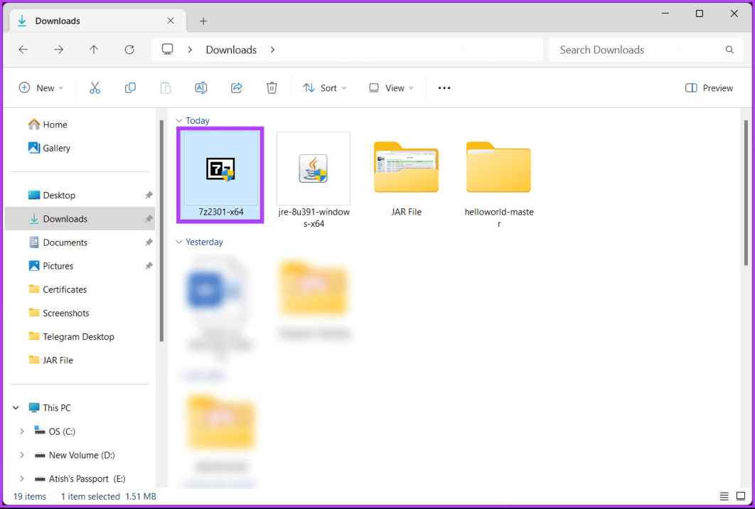 дважды щелкните файл установщика