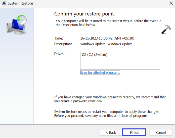 Исправлено: «Возникла проблема при перезагрузке вашего компьютера» в Windows 11 — Open System Recovery 4.