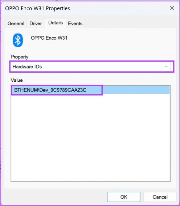 Щелкните правой кнопкой мыши и скопируйте идентификатор 1.