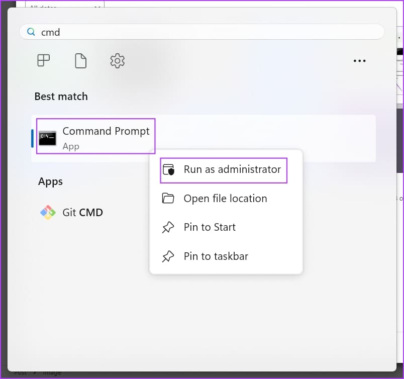 Запустите CMD от имени администратора 1.