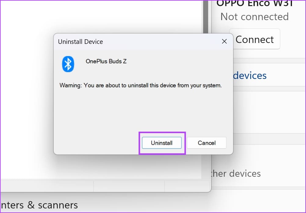 Нажмите «Удалить 3».
