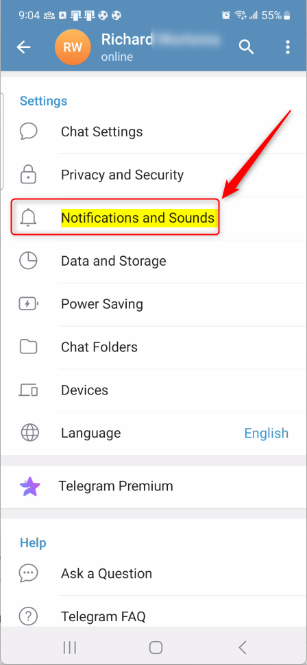 Уведомления и звуки Telegram